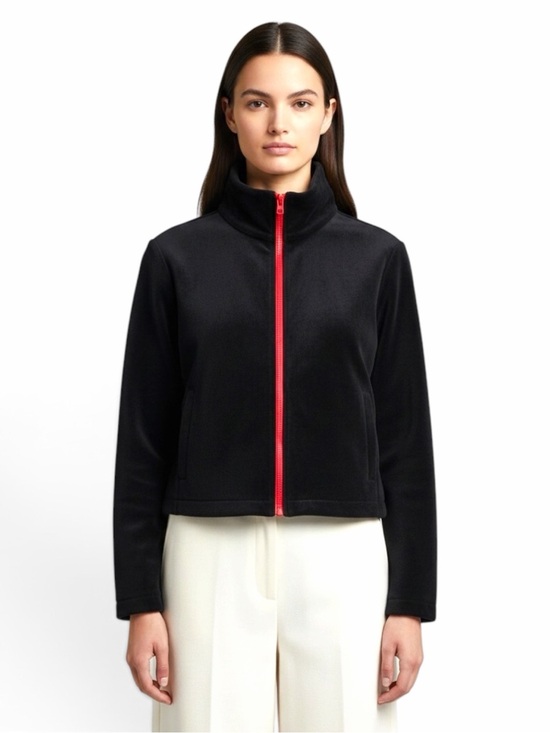 600 West Jackets & Blazers - 600 West Women's Black Velour Track Suit Set |  Red Zip |  Jacket M | Pants 6